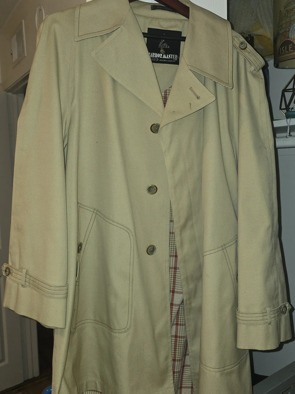 Vintage 1968 Beige Trench Coat- Harbor Master Jonathan Logan Inc. Size 42